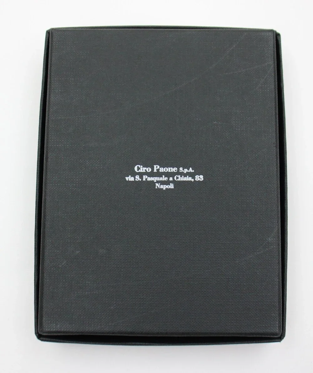 Kiton Wallet Mens Brown Leather Bifold Italy Card Holder Slim New with Box